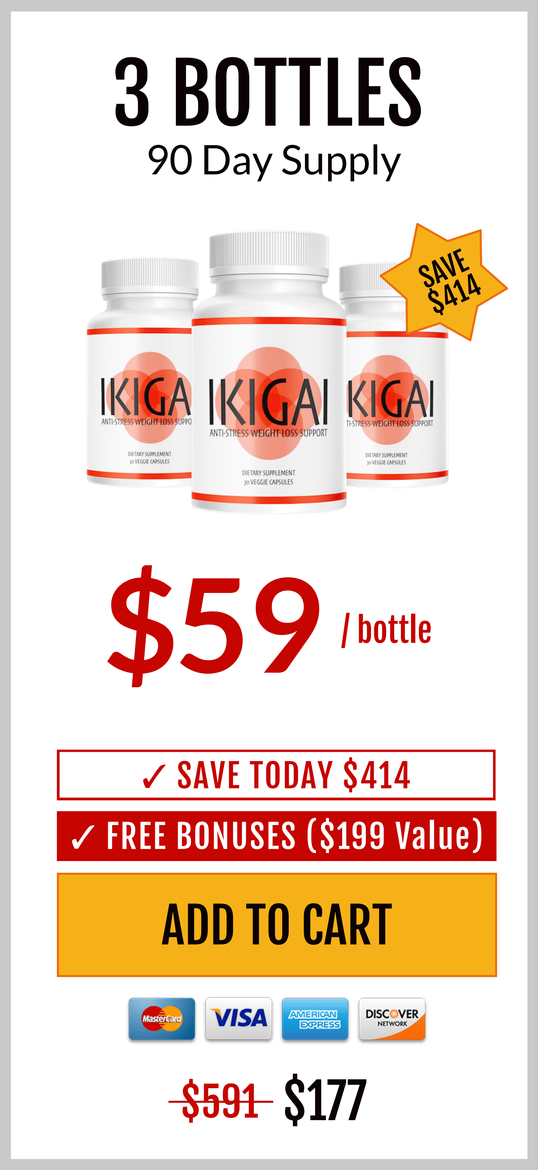 IKIGAI Weight Loss - 3 Bottles